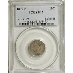 1870-S 10C F12 PCGS
