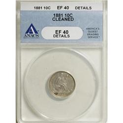 1881 10C XF40 ANACS