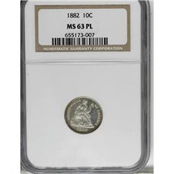 1882 10C  MS63 NGC