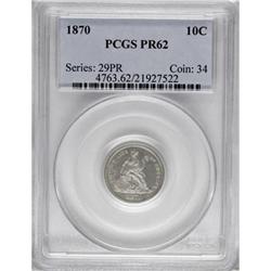 1870 10C PR62 PCGS