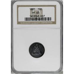 1881 10C PR63 NGC