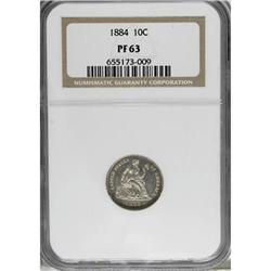 1884 10C PR63 NGC