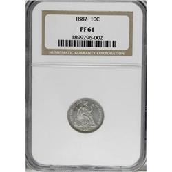 1887 10C PR61 NGC