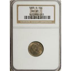 1895-S 10C MS61 NGC
