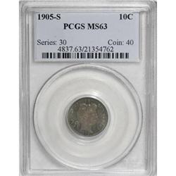 1905-S 10C MS63 PCGS