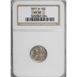1917-D 10C MS62 NGC
