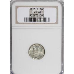 1918-S 10C MS62 NGC