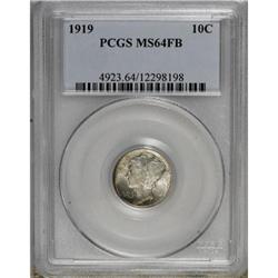 1919 10C Full Bands MS64 PCGS