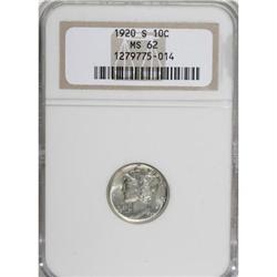 1920-S 10C MS62 NGC