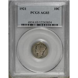 1921 10C AG3 PCGS