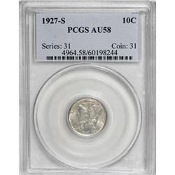 1927-S 10C AU58 PCGS