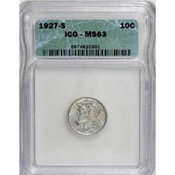1927-S 10C MS63 ICG