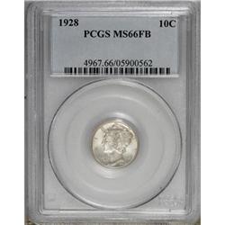 1928 10C Full Bands MS66 PCGS