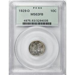 1929-D 10C Full Bands MS63 PCGS