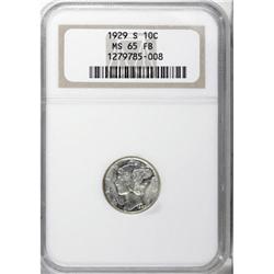 1929-S 10C Full Bands MS65 NGC