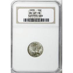 1935 10C Full Bands MS67 NGC