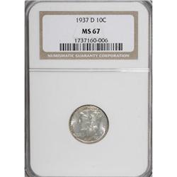 1937-D 10C MS67 NGC