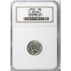 1942 10C PR64 NGC
