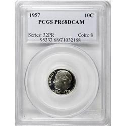 1957 10C Deep Cameo PR68 PCGS