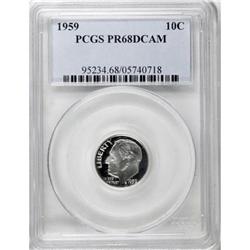 1959 10C Deep Cameo PR68 PCGS