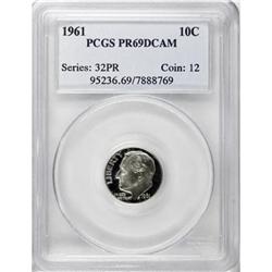 1961 10C Deep Cameo PR69 PCGS