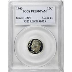 1963 10C Deep Cameo PR69 PCGS