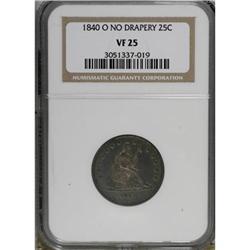 1840-O 25C No Drapery VF25 NGC
