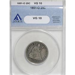 1851-O 25C VG10 ANACS