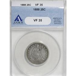 1888 25C VF35 ANACS