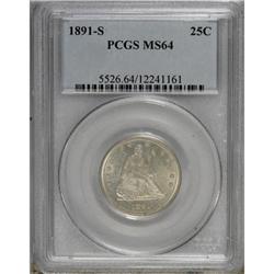 1891-S 25C MS64 PCGS