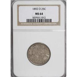 1892-O 25C MS64 NGC