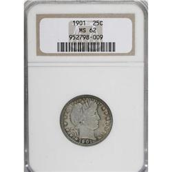1901 25C MS62 NGC