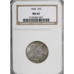 1904 25C MS62 NGC