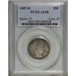 1907-O 25C AU58 PCGS