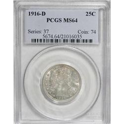 1916-D 25C MS64 PCGS