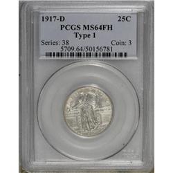 1917-D 25C Type One Full Head MS64 PCGS