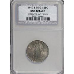 1917-S 25C Type One MS60 CSN