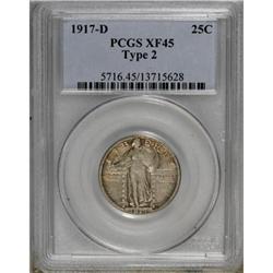1917-D 25C Type Two XF45 PCGS
