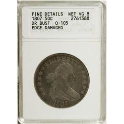 1807 50C Draped Bust VG8 ANACS