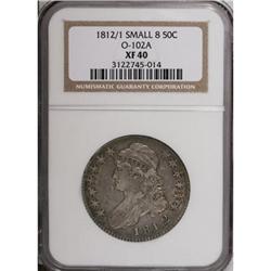 1812/1 50C Small 8 XF40 NGC