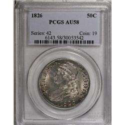 1826 50C AU58 PCGS