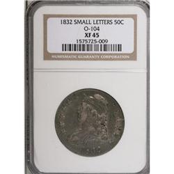 1832 50C Small Letters XF45 NGC