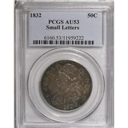 1832 50C Small Letters AU53 PCGS