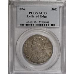1836 50C Lettered Edge AU53 PCGS