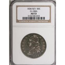 1836 50C Lettered Edge AU53 NGC