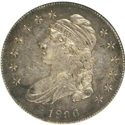 1836 50C Lettered Edge AU55 ANACS