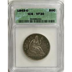 1843-O 50C VF30 ICG