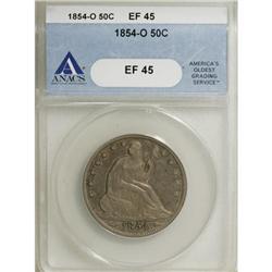 1854-O 50C Arrows XF45 ANACS