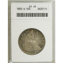 1855-O 50C Arrows XF45 ANACS
