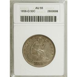 1858-O 50C AU55 ANACS